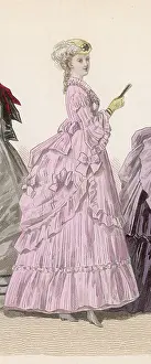Bustles: Woman in Pink Dress - 1869