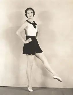 Tiptoe: Woman practicing ballet