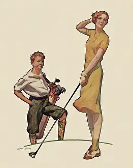 Barclay: Woman prepares to Tee Off