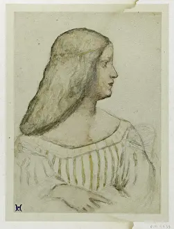 Watercolor: Woman in profile
