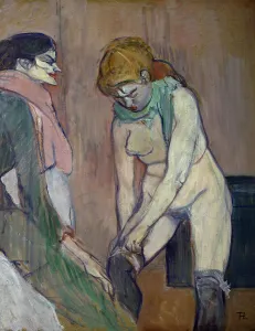 Tirant: Woman Pulling on her Stockings