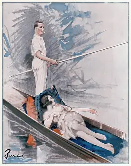 Punting: WOMAN BEING PUNTED