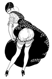 Garters: Woman putting on garters