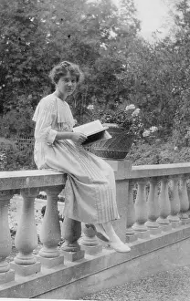 Balustrade: Woman reading a book