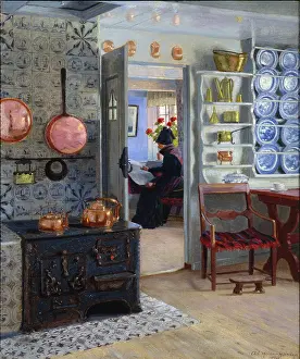 Kettles: A Woman Reading in an Interior