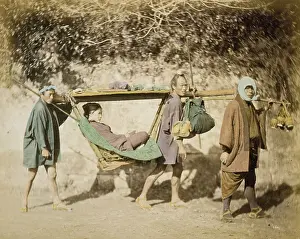 Bundles: A woman riding in a palanquin