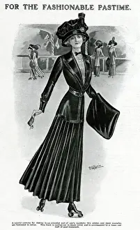 Skates: Woman roller skating 1909
