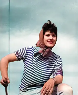 Woman on a sailing boat