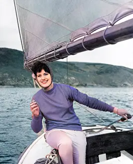 Woman on a sailing boat