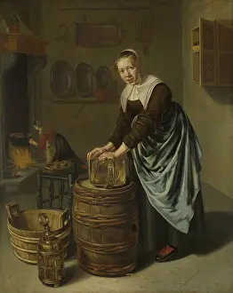 Scouring: Woman Scouring a Vessel