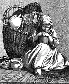 Saleswomen: Woman selling pottery
