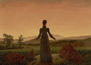 Sonne: Woman Before the Setting Sun, by Caspar David Friedrich