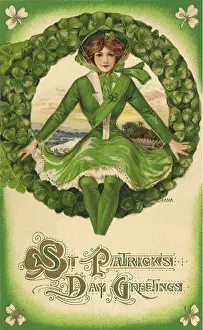 Shamrocks: Woman and Shamrocks