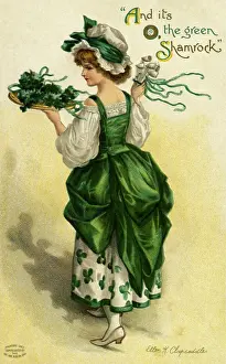Shamrocks: Woman and Shamrocks