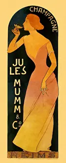 Epoque: Woman sips Champagne