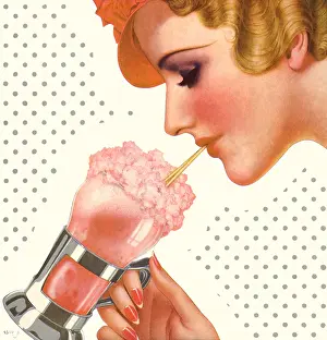 Soda: Woman Sips Soda