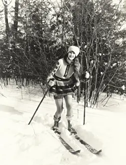 Snowcapped: Woman skiing