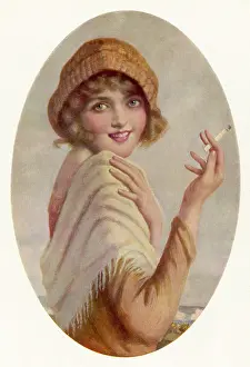 Flake: WOMAN SMOKING 1930