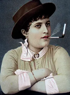 Unhealthy: Woman Smoking