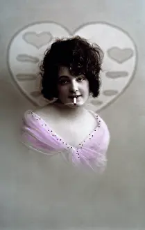 Causal: Woman Smoking a Cigarette