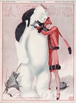Concerned: Woman and Snowman 1926
