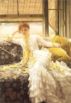 Ruffled: Woman on Sofa, by Tissot
