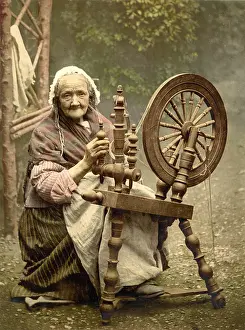 Spinner: Woman - Spinning Wheel - Occupations