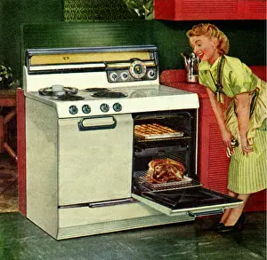 Admiring: Woman and Stove