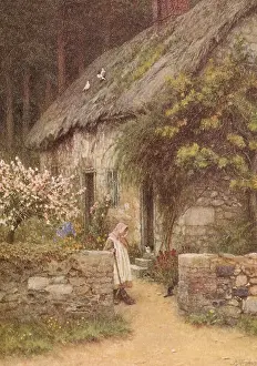 Sweeping: Woman Sweeping, Helen Allingham