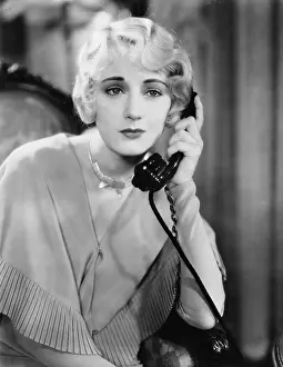 Distraught: Woman on the telephone