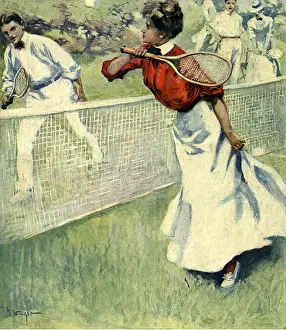 Volley: Woman Tennis Player