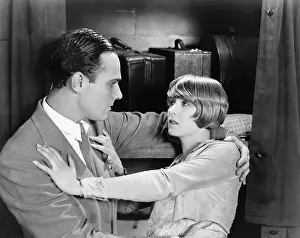 Resistant: Woman trying to get away from a man
