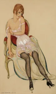 John Noott Galleries: Woman in her underwear by Gerda Wegener