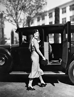 Departures: Woman walking to car