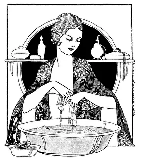 Washes: WOMAN WASHING/BASIN 1927