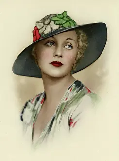 Thirties Style: Woman wearing a brimmed hat
