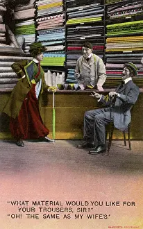 Drapers: Woman wearing the trousers