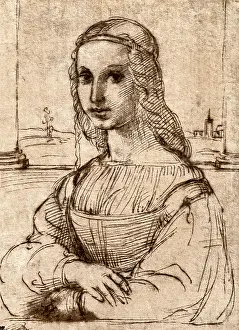 1504: Woman before a Window, by Raphael
