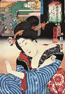Kuniyoshi: Woman with Wine Cup