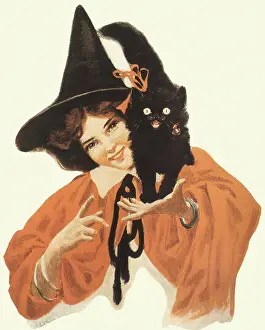 Haloween: Woman in Witch Costume