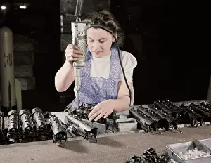 Haven: Woman worker using an electric screwdriver