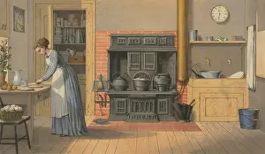 Pantry: Woman working in an up-to-date kitchen of ?