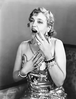 Exhausting: Woman yawning and looking tired