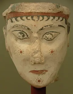 Lips: Woman's head painted. 13th Century B.C.. National Archaeolog