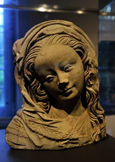 Netherlandish: Woman's head. Stone. Master of Utrecht Woman's Stone Head. 1