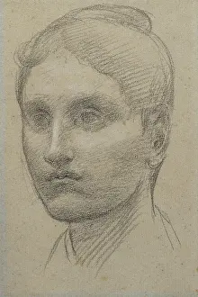 Puvis: Woman's head three-quarters left