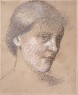 Puvis: Woman's head three-quarters to right