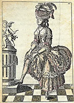 Coquette: women, 16th - 18th century, The Coquette, engraving