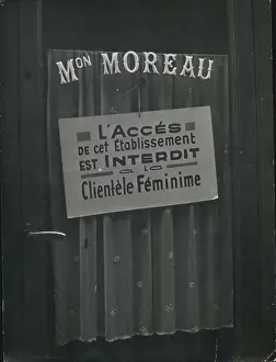 Clientele: No women allowed at bar in Opera district of Paris