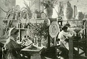 Potteries: Women artists decorating ceramics, Copenhagen, Denmark